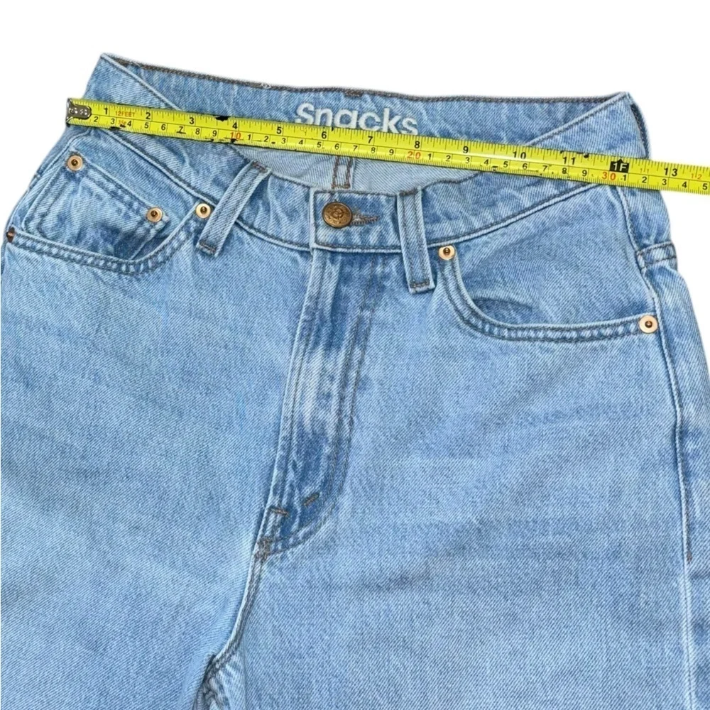 Snacks X Mother Just A Nibble Straight Leg Blue Jeans Womens 24 Western Preppy - Picture 14 of 16